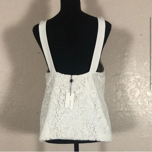 1023 NWT Keepsake Lace Overlay Sleeveless Blouse. SzS - Picture 4 of 6